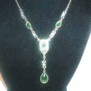 Vintage Avon Teardrop Gem stone Necklace